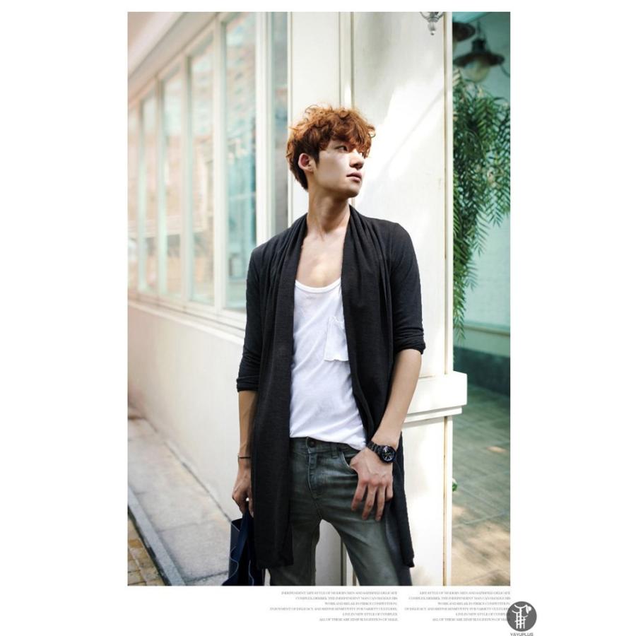 カーディガン メンズ ロングカーディガン コーディガン カーデ 薄手