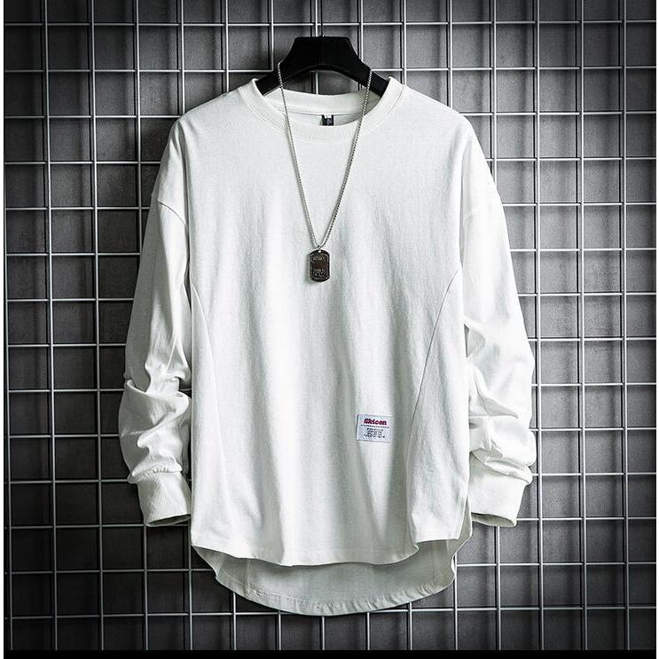 Tシャツ メンズ 長袖 無地 ロンT ティーシャツ カットソー ゆったり 不規則 後ろ長め丈 カジュアル 後ろ丈長め バックロング 代引不可 |  | 11