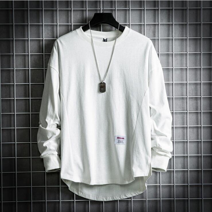 Tシャツ メンズ 長袖 無地 ロンT ティーシャツ カットソー ゆったり 不規則 後ろ長め丈 カジュアル 後ろ丈長め バックロング 代引不可 |  | 14