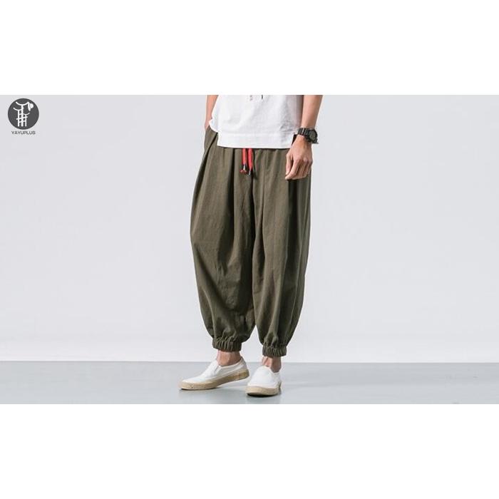 サルエルパンツ メンズ ワイドパンツ リネンパンツ イージーパンツ