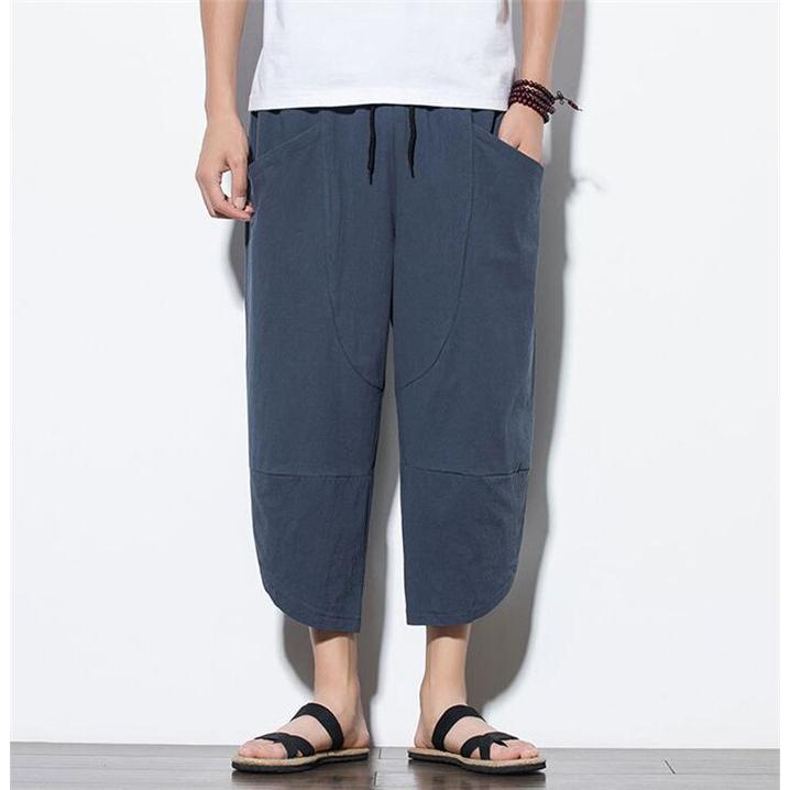 サルエルパンツ 速乾 クロップドパンツ 7分丈 綿麻パンツ メンズ サルエルパンツ ワイド リネン 薄手 快適 カジュアル ゆったり 涼しい 薄手 |  | 09