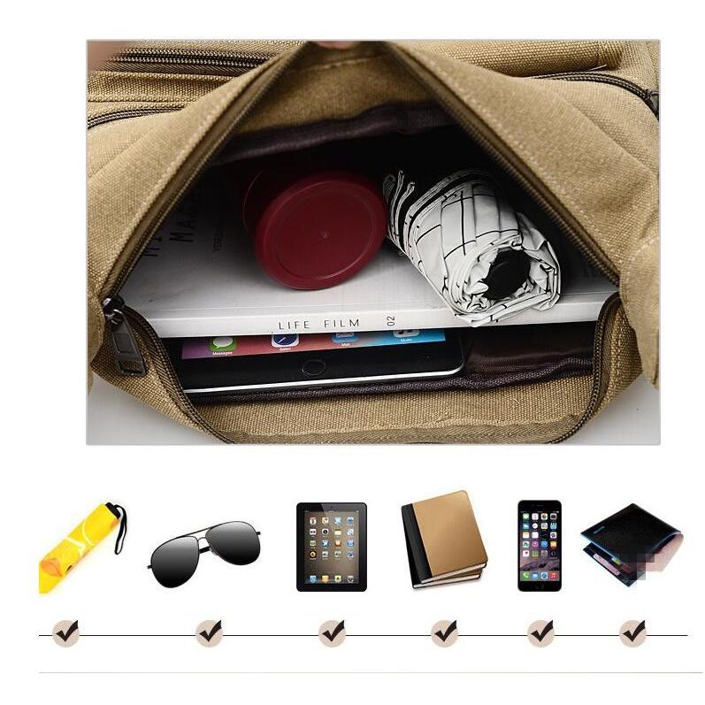 メッセンジャーバッグ ショルダーバッグ バッグ メンズ 斜めがけバッグ ビジネス 大容量 旅行 出張 ミリタリー ショルダー キャンバス |  | 05