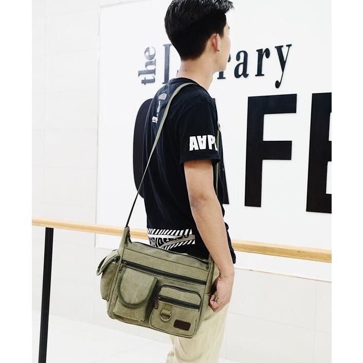 メッセンジャーバッグ ショルダーバッグ バッグ メンズ 斜めがけバッグ ビジネス 大容量 旅行 出張 ミリタリー ショルダー キャンバス |  | 09