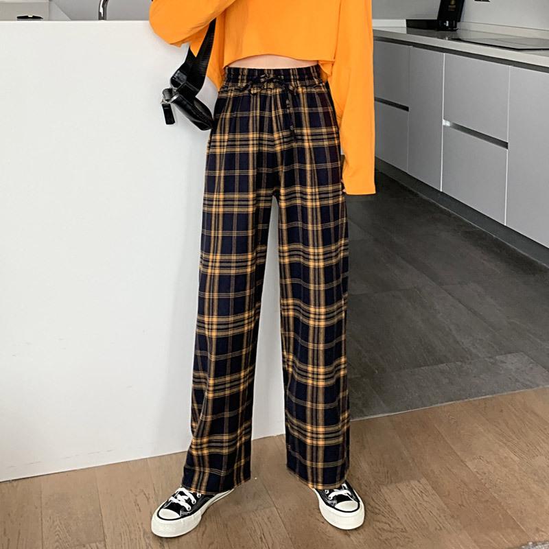 チェックパンツ ワイドパンツ 裏起毛 レディース 秋冬 コーデ 冬 ボトムス ドロストパンツ ウエストゴム イージーパンツ ゆったり おしゃれ 柄 新作 代引不可 Wanghuo10 Goodplus グッドプラス 通販 Yahoo ショッピング