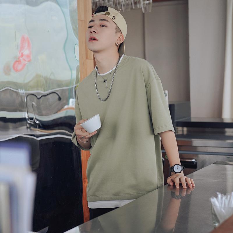 Tシャツ メンズ 重ね着風 半袖Tシャツ トップス クルーネック 半袖 ティーシャツ カジュアル おしゃれ ファッション 夏 代引不可 |  | 12