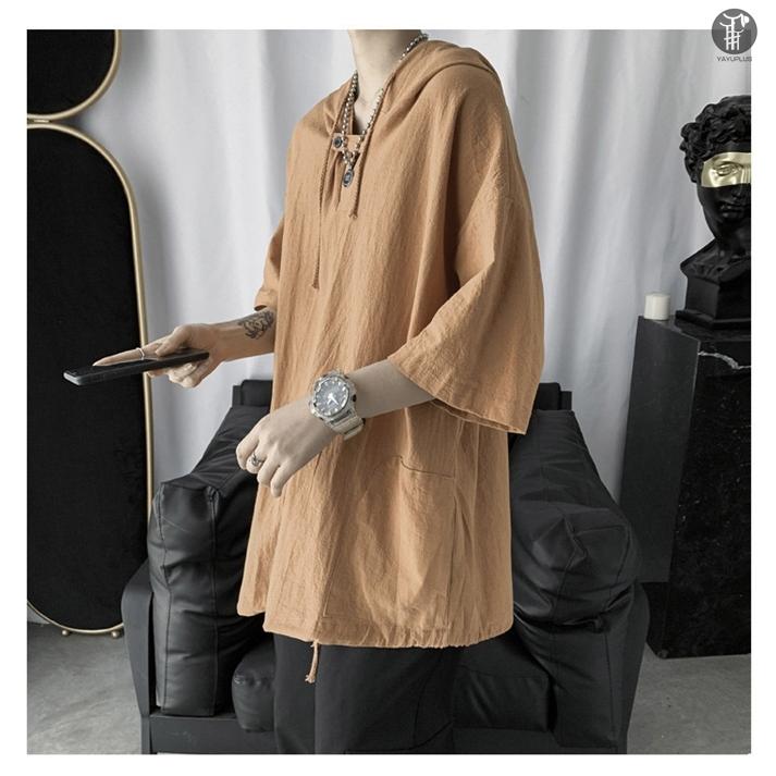 パーカー 半袖パーカー プルオーバー メンズ ゆったり パーカ トップス 無地 トップス カットソー 半袖 肌触り 部屋着 ルームウェア |  | 05