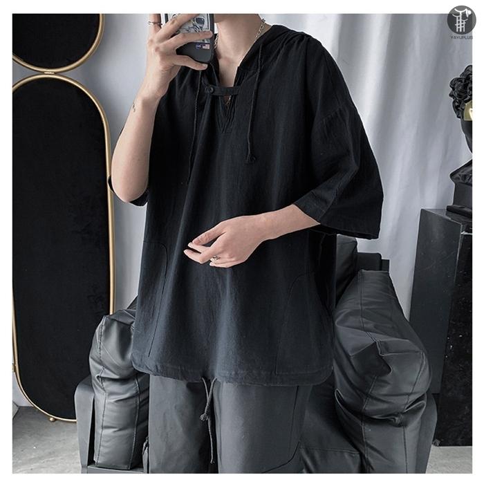 パーカー 半袖パーカー プルオーバー メンズ ゆったり パーカ トップス 無地 トップス カットソー 半袖 肌触り 部屋着 ルームウェア |  | 08