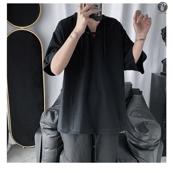 パーカー 半袖パーカー プルオーバー メンズ ゆったり パーカ トップス 無地 トップス カットソー 半袖 肌触り 部屋着 ルームウェア |  | 09