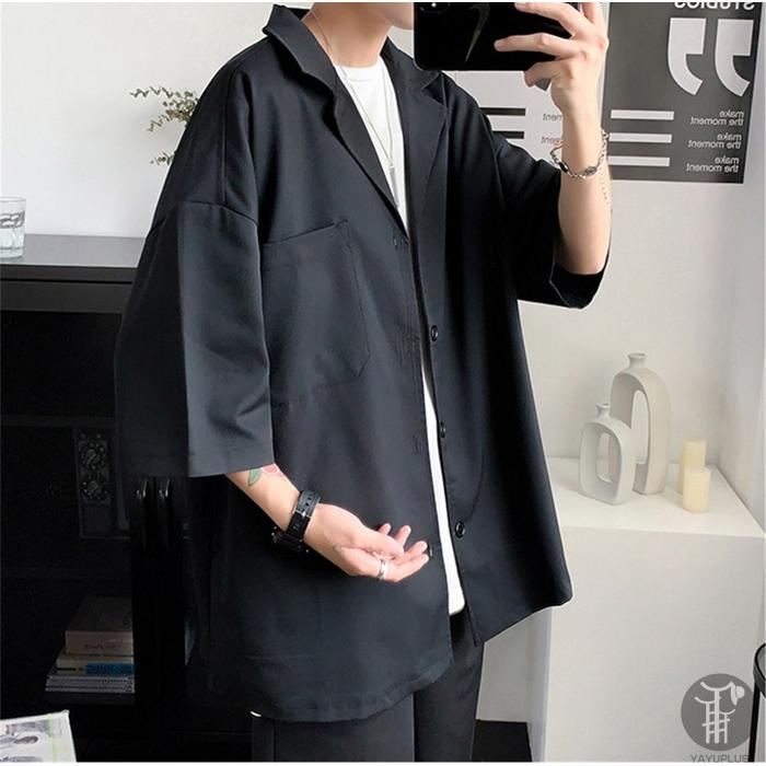 上下セット セットアップ メンズ 半袖 テーラードジャケット サマージャケット アウター ハーフパンツ トップス ボトムス カジュアル おしゃれ 代引不可 |  | 03