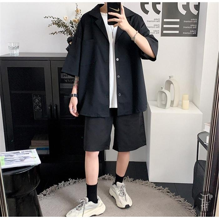 上下セット セットアップ メンズ 半袖 テーラードジャケット サマージャケット アウター ハーフパンツ トップス ボトムス カジュアル おしゃれ 代引不可 |  | 13