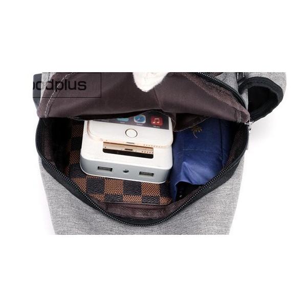 バッグで携帯充電 在庫あり 即納 USBが差せる ボディバッグ 男女兼用 ワンショルダーバッグ メンズ ショルダーバッグ レディース 代引不可 |  | 19