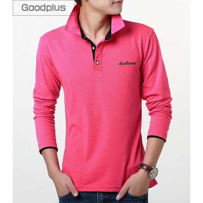 ポロシャツ メンズ シャツ 長袖ポロシャツ トップス バイカラー