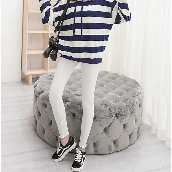 リブレギンス スキニーパンツ フリル レギンス スパッツ レディース 裾メロー リブ編み トレンカ コーデ 着痩せ ルームウェア 美脚 代引不可 |  | 25