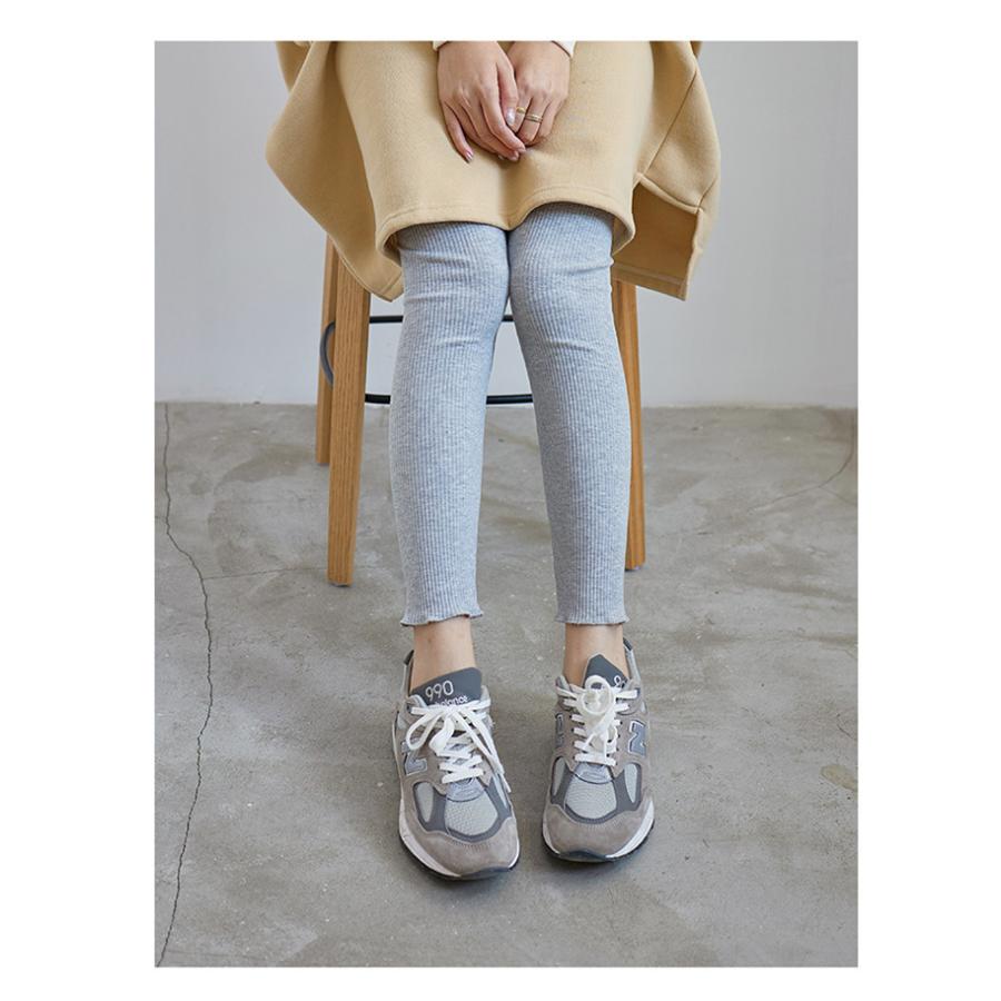 リブレギンス スキニーパンツ フリル レギンス スパッツ レディース 裾メロー リブ編み トレンカ コーデ 着痩せ ルームウェア 美脚 代引不可 |  | 13