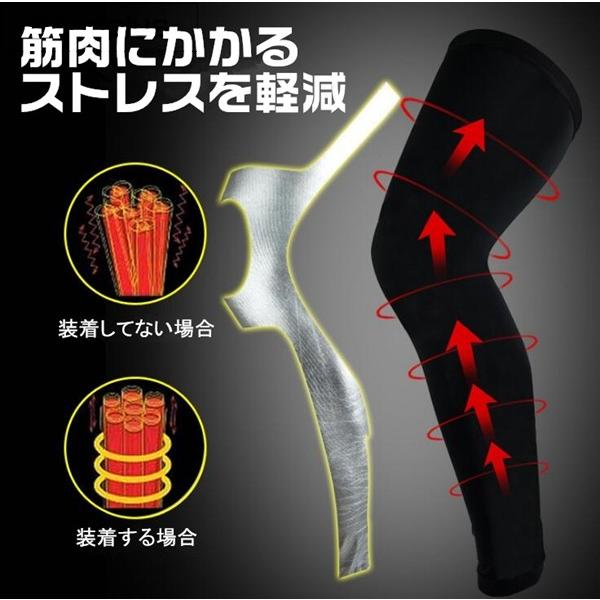 レッグカバー ひざ サポーター 加圧 膝サポーター 膝 ロング 5色 着圧 足 膝サポート 通気性 吸汗 滑り止め 保温 ランニング 代引不可 |  | 02