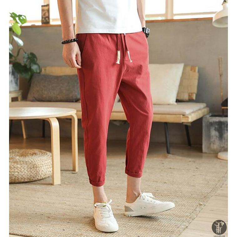 テーパードパンツ メンズ ジョガーパンツ カジュアル ロングパンツ 九分丈 ボトムス ウエストゴム 脚長効果 代引不可 |  | 15