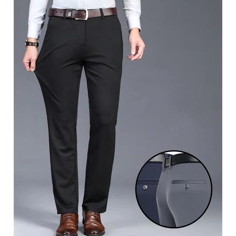 ビジネスパンツ スラックス メンズ クールビズ スリムパンツ