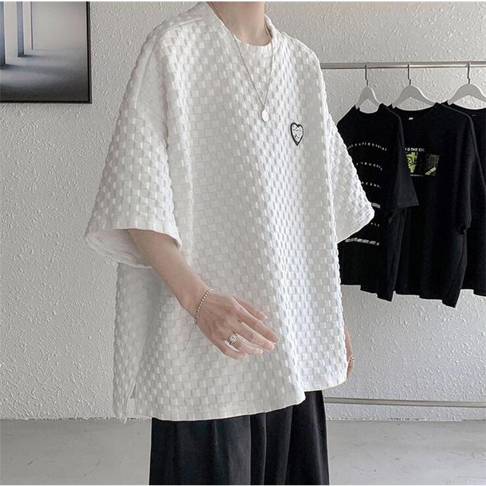 半袖Ｔシャツ メンズ ワッフル 半袖カットソー ビッグシルエット 大きサイズ カジュアル 通気 快適 ゆったりー ルームウェア 夏物 |  | 05