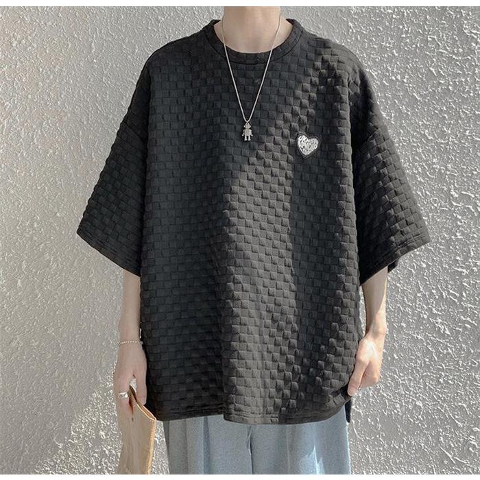 半袖Ｔシャツ メンズ ワッフル 半袖カットソー ビッグシルエット 大きサイズ カジュアル 通気 快適 ゆったりー ルームウェア 夏物 |  | 06