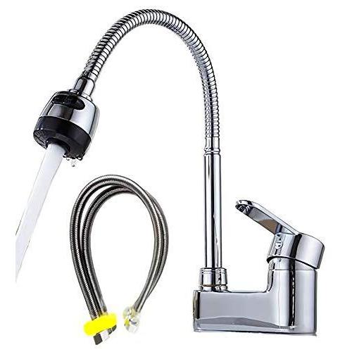 ポイント10倍 Bath Bath 洗面用4 ツーホール式 シングルレバー 混合水栓 手洗い 蛇口 洗面台 立水栓 水道 圧力テスト済み シャワー型 接続ホース2本 送料無料 Turningheadskennel Com