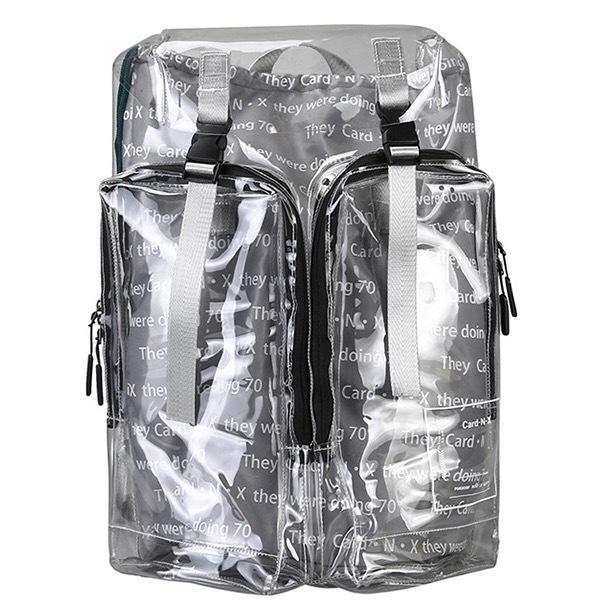売り切り御免 リュックサック 透明 おしゃれ スケルトン バックパック 内袋付き 大容量 個性的 自転車 スポーツジム お出かけ用 通学 サイクリング 2way 撥水仕様 Materialworldblog Com