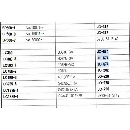 JO-674 コマツ キャリアダンプ CD20R CD30R  の一部 ユニオン製 品番要確認 オイルエレメント オイルフィルター 産業機械用｜goodradinet1｜06