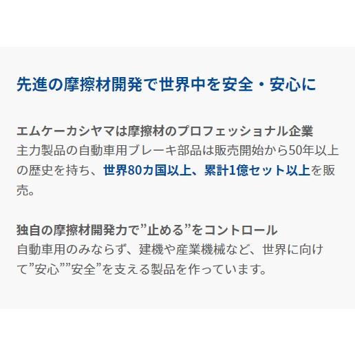 ラフテレーンクレーン タダノ GR120F-1 GR120N-1 GR120NL-1 TR120 T005 リア 形状確認必要 ４枚 ブレーキパッド ディスクパッド 国産 ＭＫカシヤマ製｜goodradinet1｜04