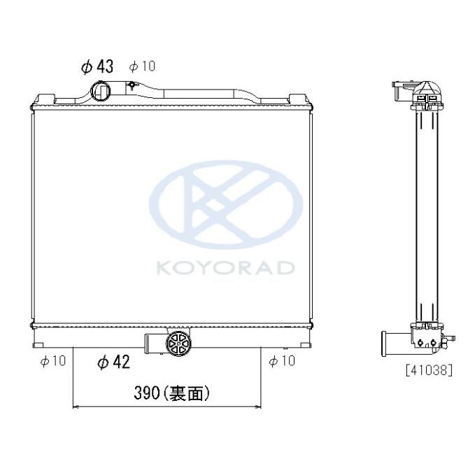 直販最安価格 ローザバス BE640G BE740G ラジエーター AT 社外新品 KOYO 製 コーヨーラド 車台検索必須 三菱ふそう