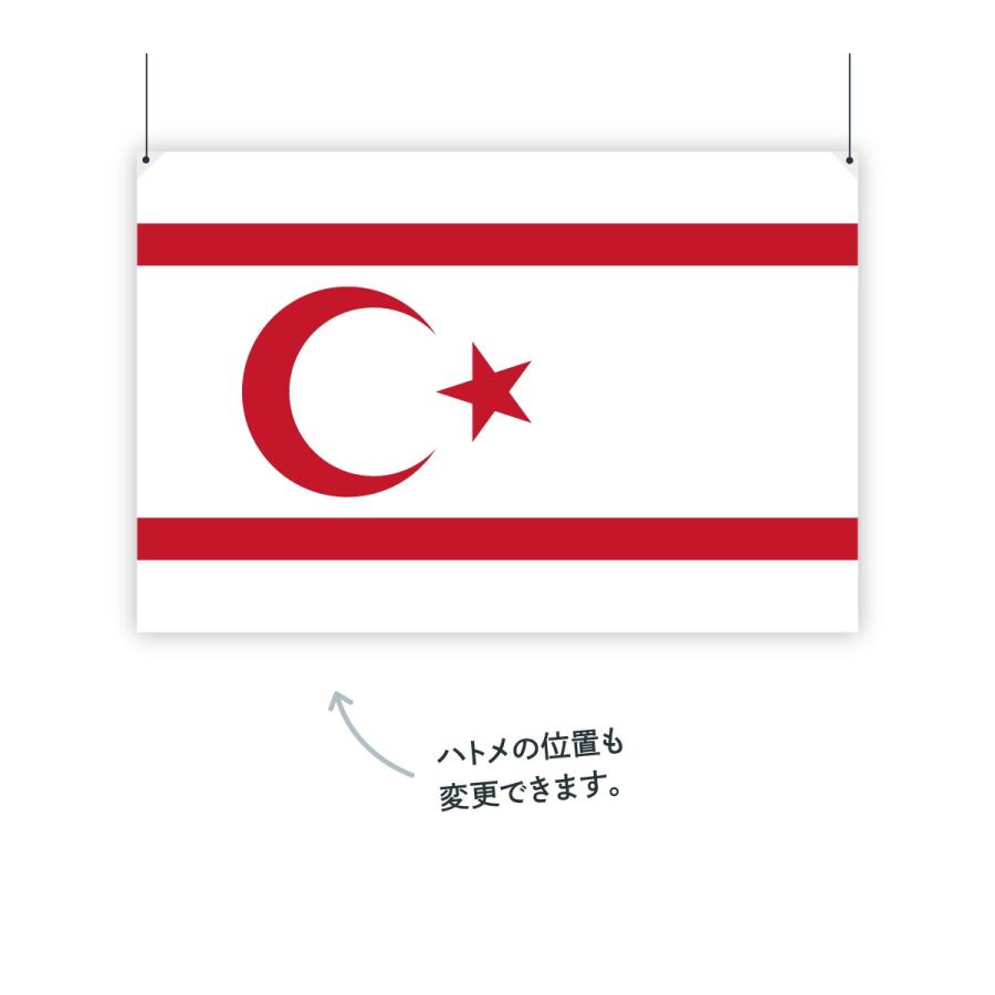 ギフ_包装】 北キプロス・トルコ共和国 国旗 W150cm H100cm 万国旗 ハトメ:上2箇所 - www.gatorheatandair.com