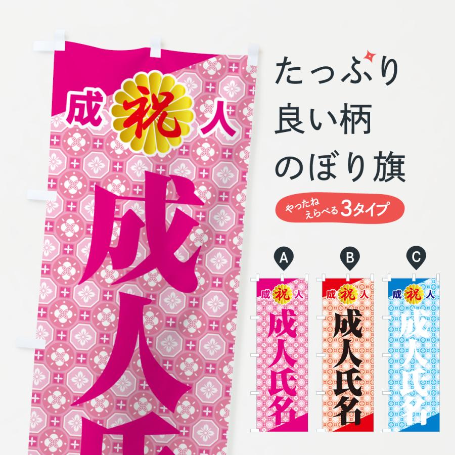 のぼり旗 成人式のぼり旗・祝成人・名前旗 : のぼり旗 グッズプロ