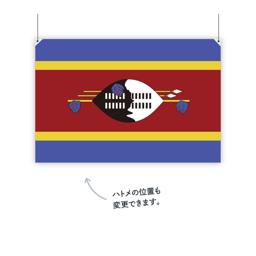 スワジランド王国 国旗 W75cm H50cm : のぼり旗 グッズプロ - 通販