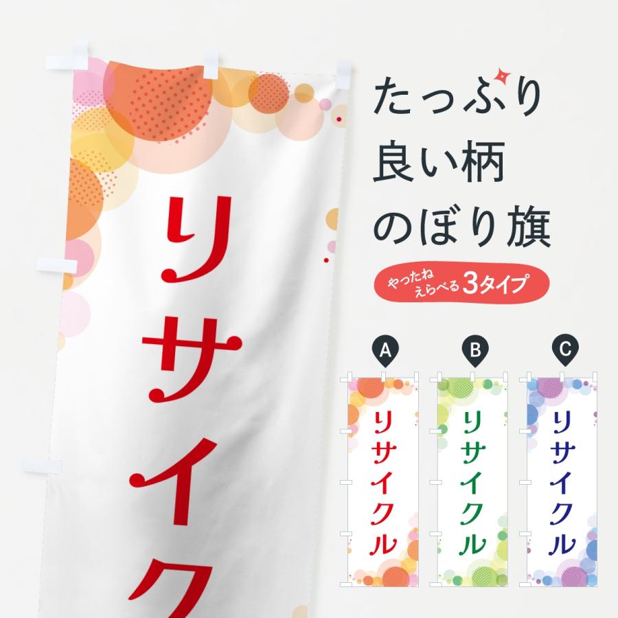 のぼり旗 リサイクル・水玉 | 
