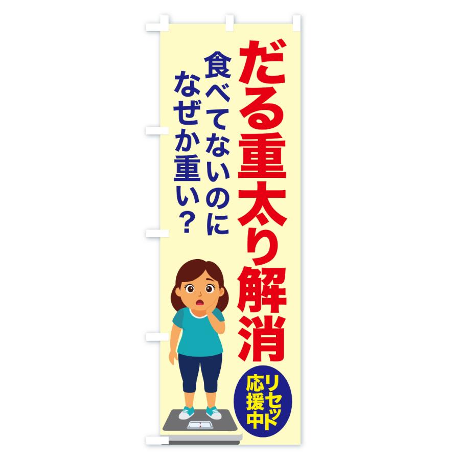 のぼり旗 だる重太り解消・食べ過ぎ・体重増加・体重リセット |  | 01