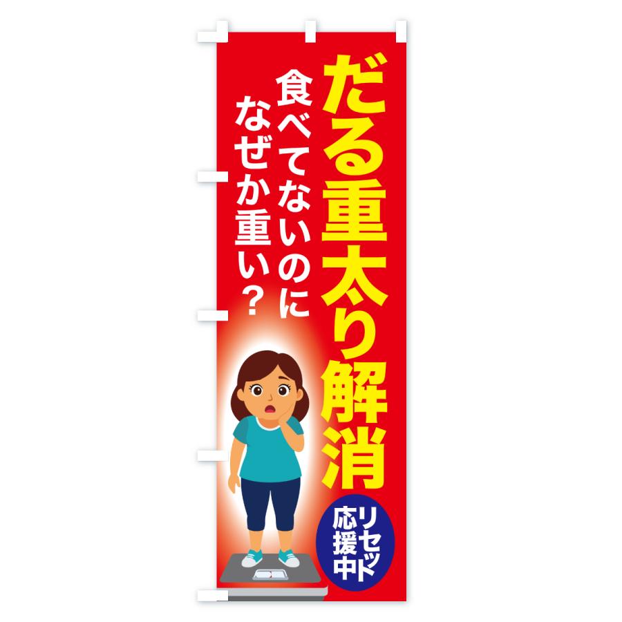 のぼり旗 だる重太り解消・食べ過ぎ・体重増加・体重リセット |  | 02