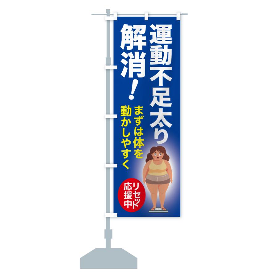 のぼり旗 運動不足太り解消・食べ過ぎ・体重増加・体重リセット |  | 15