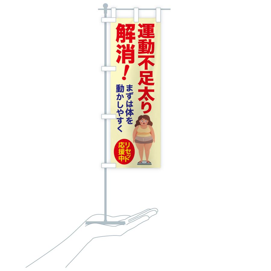 のぼり旗 運動不足太り解消・食べ過ぎ・体重増加・体重リセット |  | 16