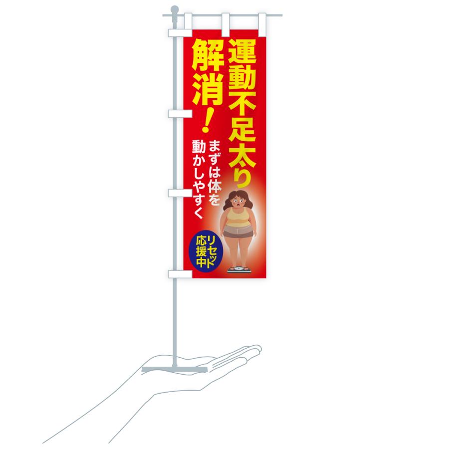のぼり旗 運動不足太り解消・食べ過ぎ・体重増加・体重リセット |  | 17