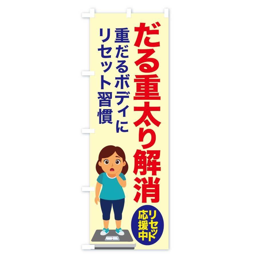 のぼり旗 だる重太り解消・食べ過ぎ・体重増加・体重リセット |  | 01