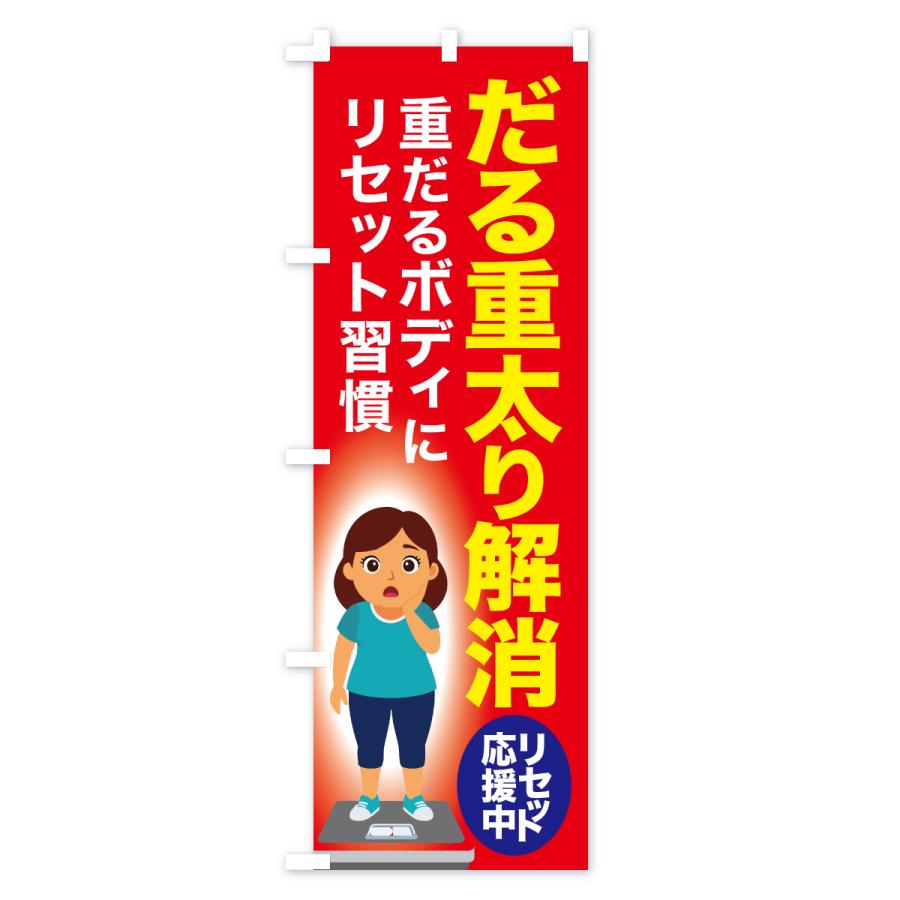 のぼり旗 だる重太り解消・食べ過ぎ・体重増加・体重リセット |  | 02