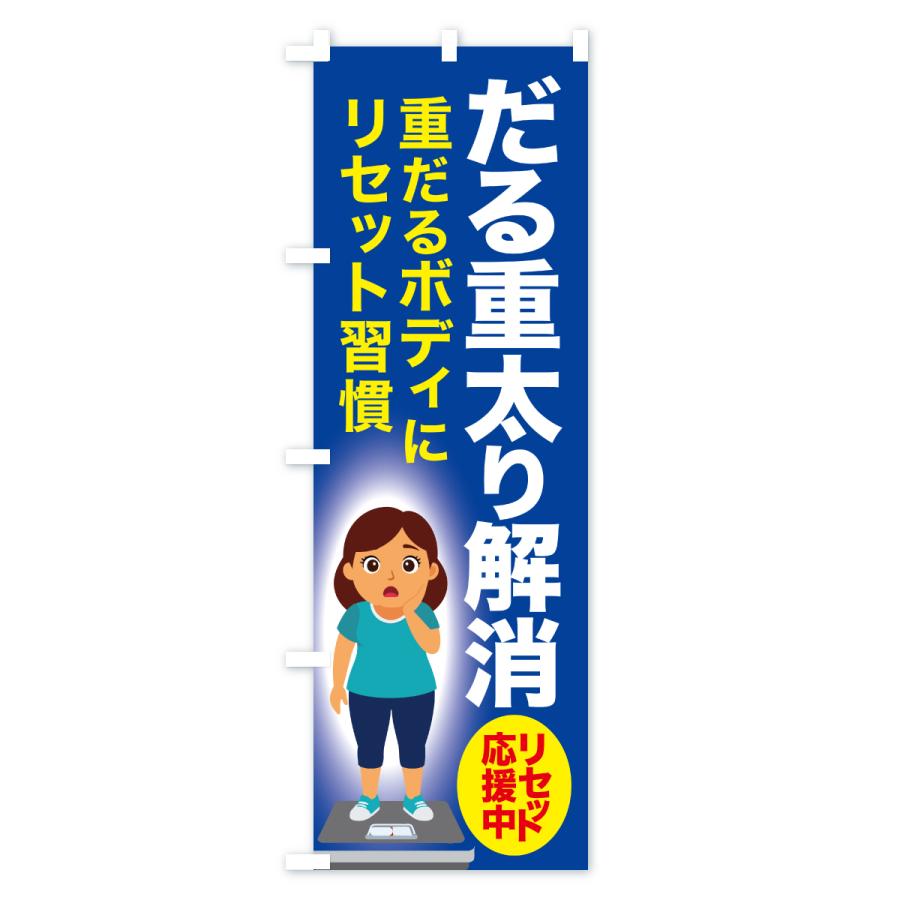 のぼり旗 だる重太り解消・食べ過ぎ・体重増加・体重リセット |  | 03