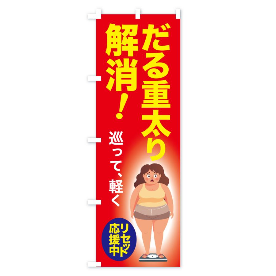 のぼり旗 だる重太り解消・食べ過ぎ・体重増加・体重リセット |  | 02