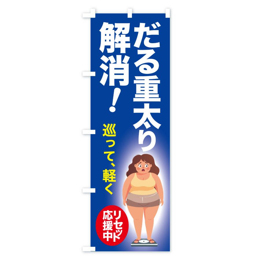 のぼり旗 だる重太り解消・食べ過ぎ・体重増加・体重リセット |  | 03