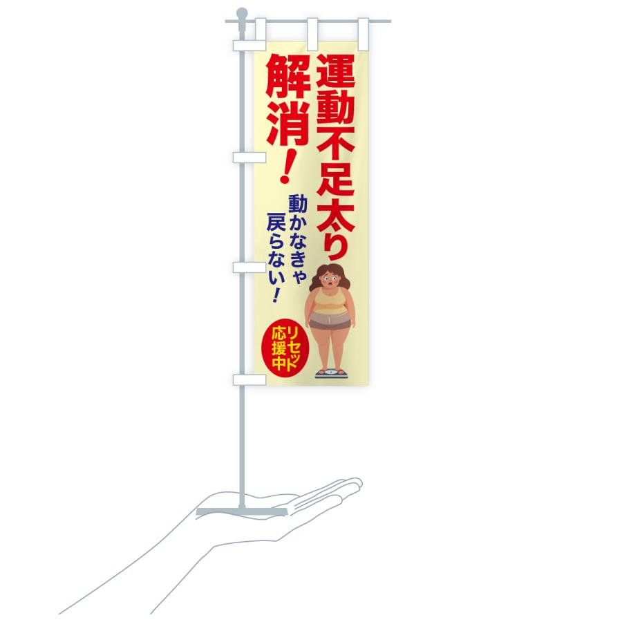 のぼり旗 運動不足太り解消・食べ過ぎ・体重増加・体重リセット |  | 16