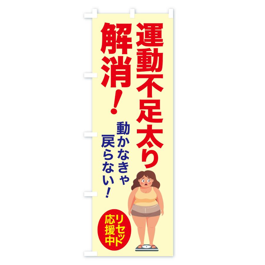 のぼり旗 運動不足太り解消・食べ過ぎ・体重増加・体重リセット |  | 01