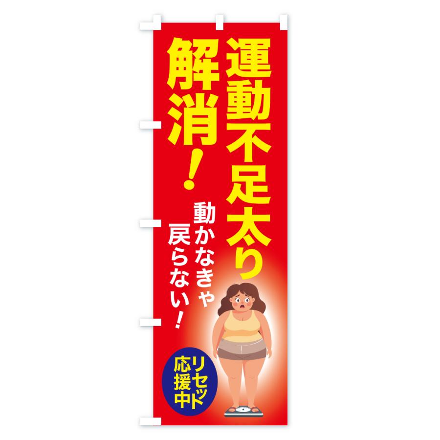 のぼり旗 運動不足太り解消・食べ過ぎ・体重増加・体重リセット |  | 02