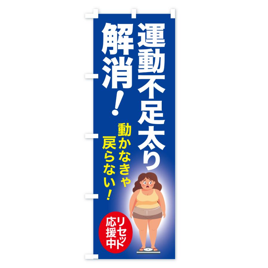 のぼり旗 運動不足太り解消・食べ過ぎ・体重増加・体重リセット |  | 03