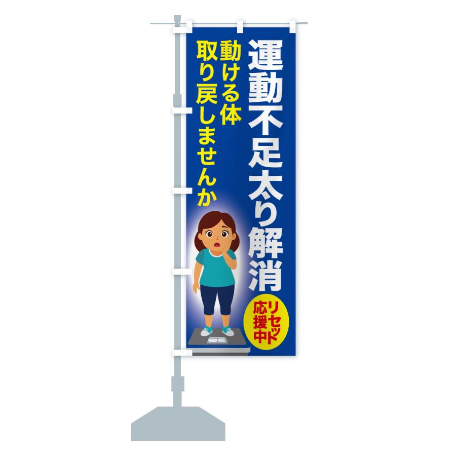 のぼり旗 運動不足太り解消・食べ過ぎ・体重増加・体重リセット |  | 15