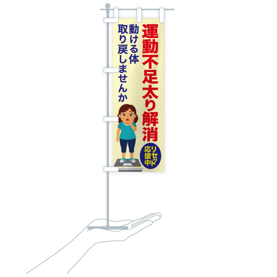 のぼり旗 運動不足太り解消・食べ過ぎ・体重増加・体重リセット |  | 16