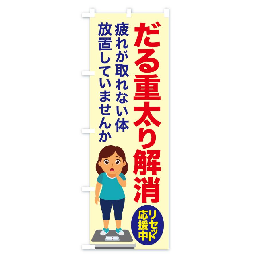 のぼり旗 だる重太り解消・食べ過ぎ・体重増加・体重リセット |  | 01