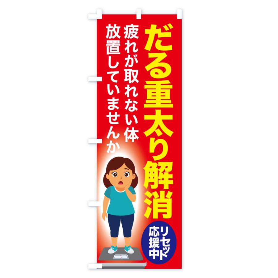 のぼり旗 だる重太り解消・食べ過ぎ・体重増加・体重リセット |  | 02